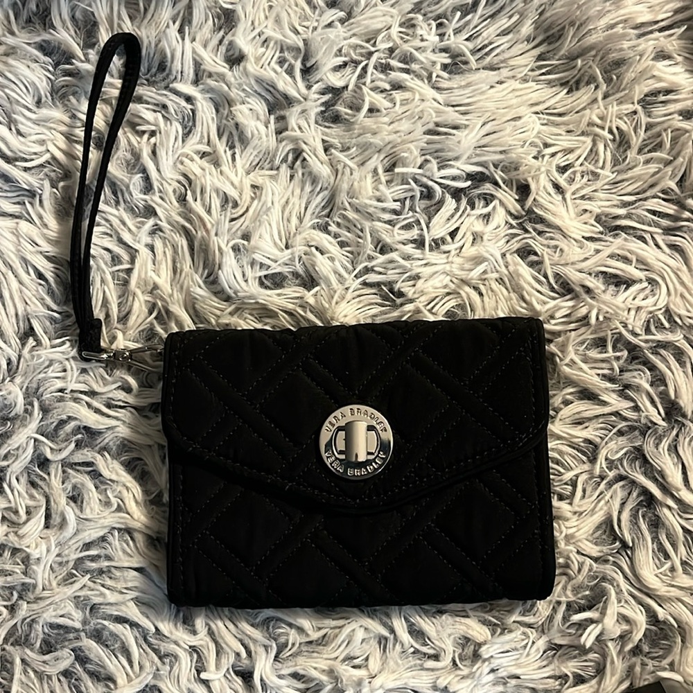 Vera Bradley Black Quilted Your Turn Smartphone Clutch